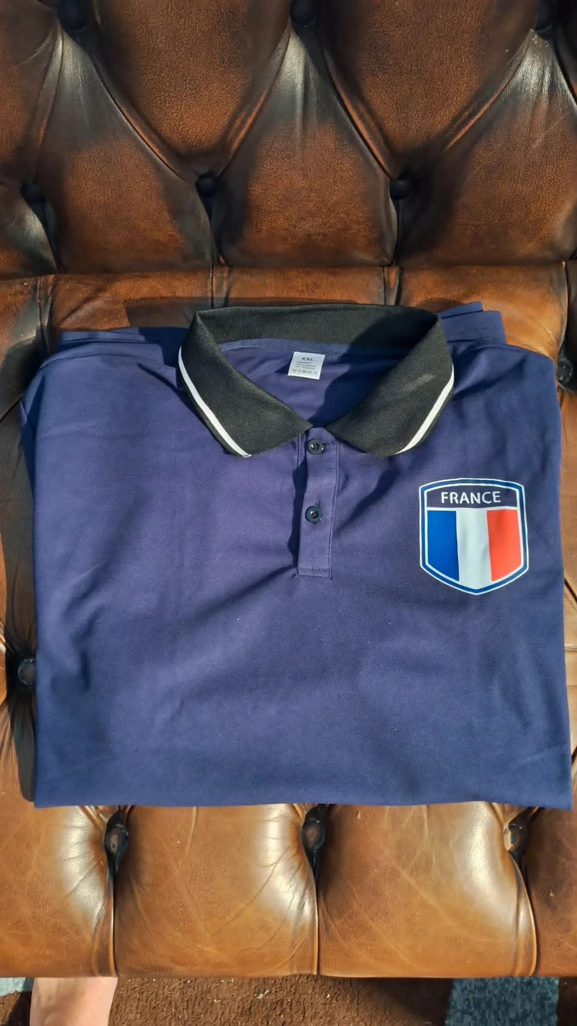 Navy blue polo, tricolor spirit. – photo 11